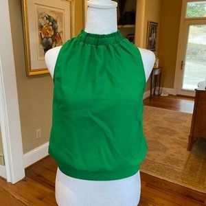 NWT - Kelly Green High Neck Sleeveless Top Sz S
